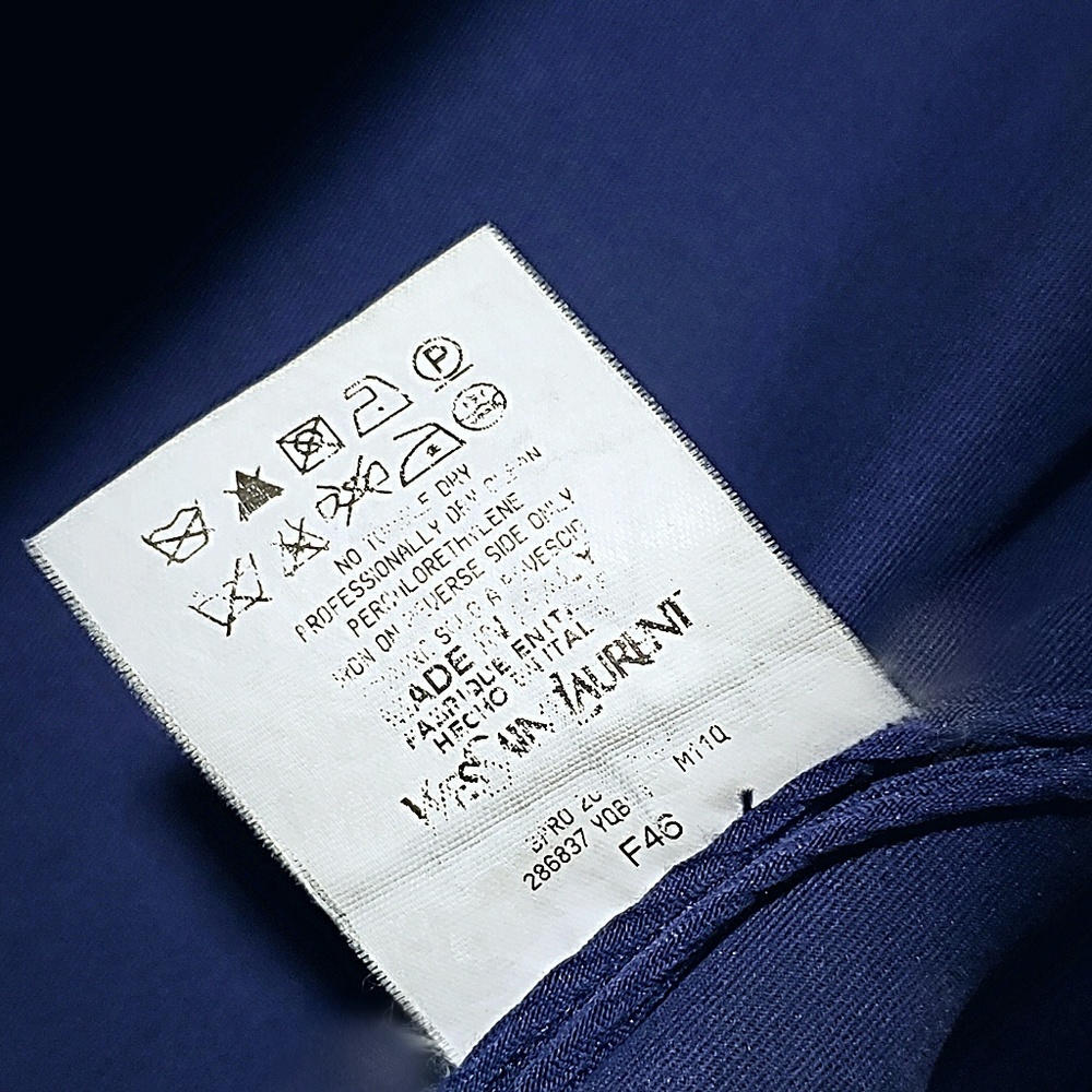 Yves Saint Laurent YSL asymmetric gabardin trench coat jacket - Picture 4 of 6